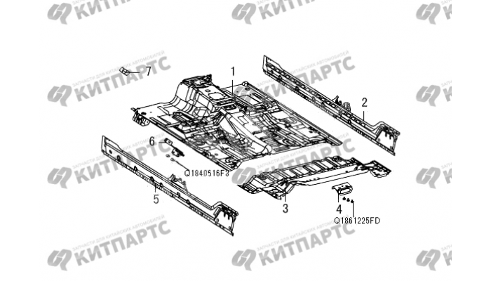 Усилитель порога, панель пола Great Wall Wingle 5