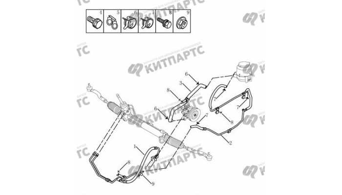 Трубки ГУР (двигатель 4G18) Geely