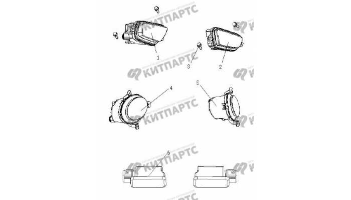 Фары противотуманные и фонари номера Geely Otaka (CK)